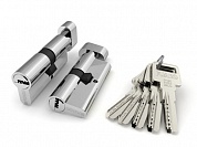 Картинка Цилиндровый механизм с вертушкой FUARO R602/75 mm (35+10+30) CP хром 5 кл.